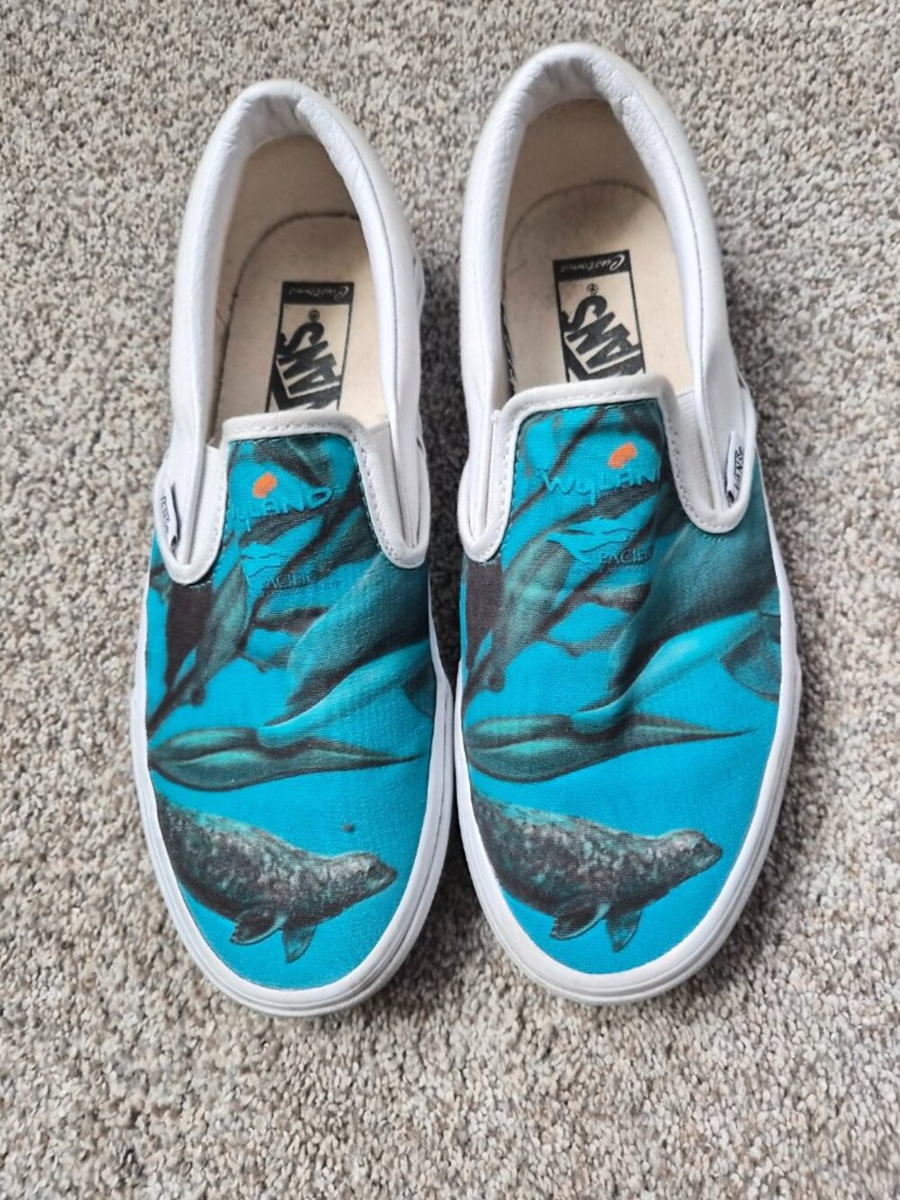 Rare Vans x Wyland Limited Edition Ocean Marine Life Slip-On Shoes Women’s 8